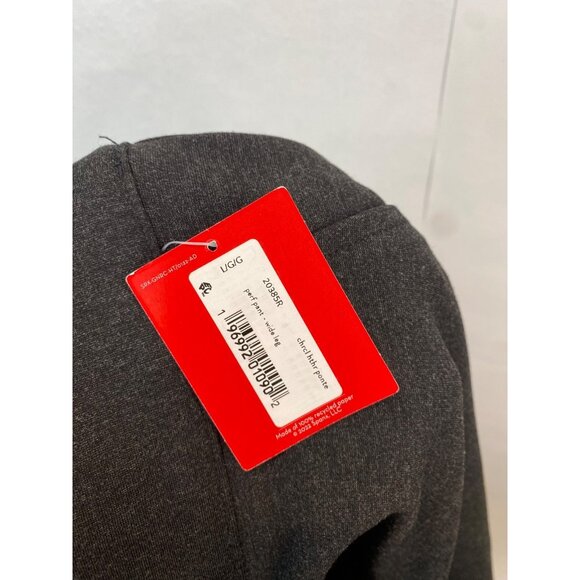 Spanx Perfect Ponte Pant Wide Leg Size Large Charcoal Heather Gray Pull On New - Picture 7 of 7